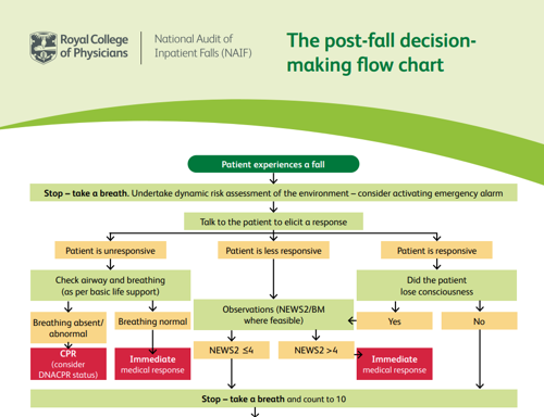 Preview of the post-fall decision-making flow chart
